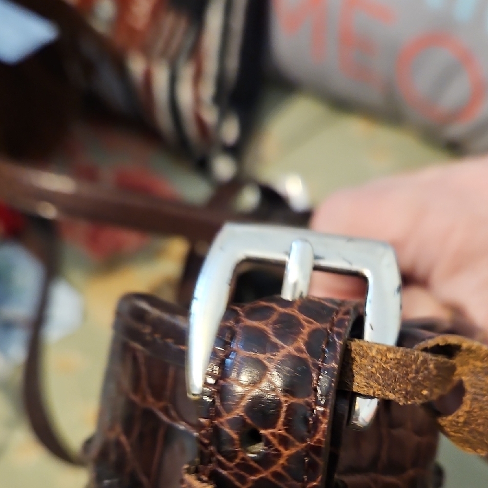 Brighton Tan and Brown Woven Shoulder Bag - Picture 8 of 9